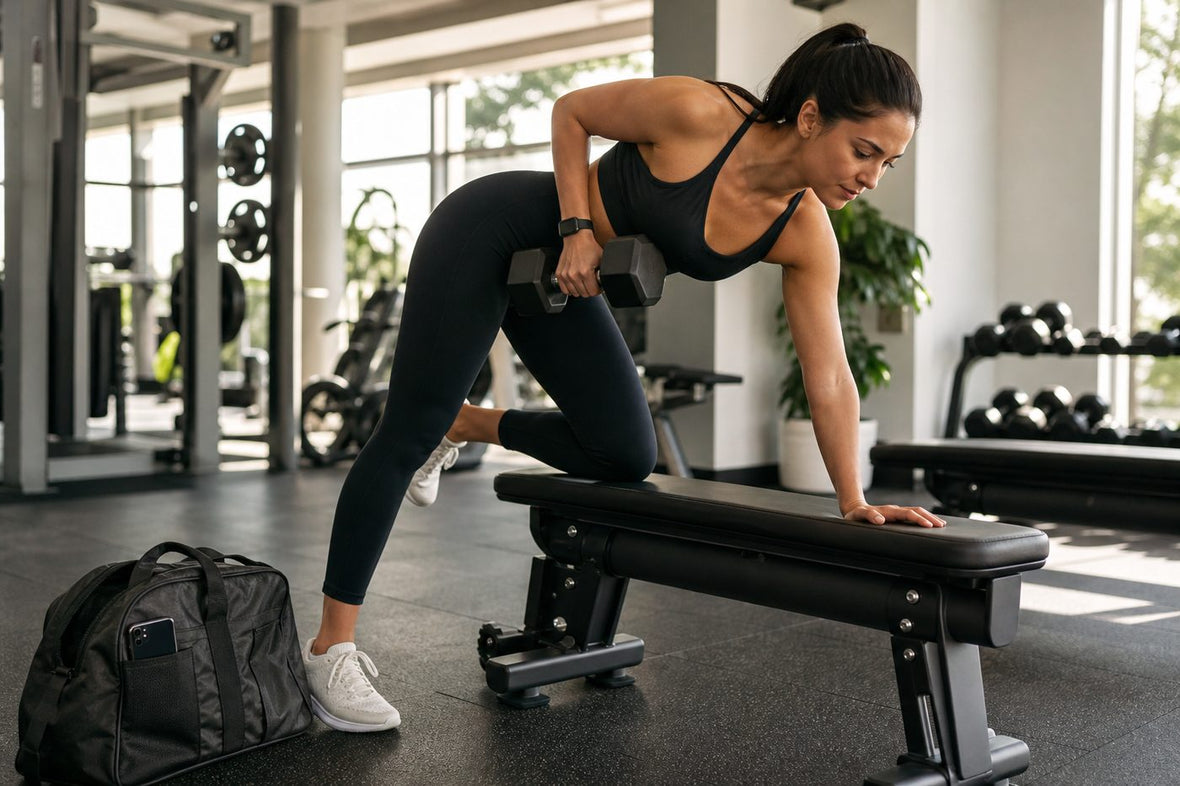 Focused gym workout without phone distractions
